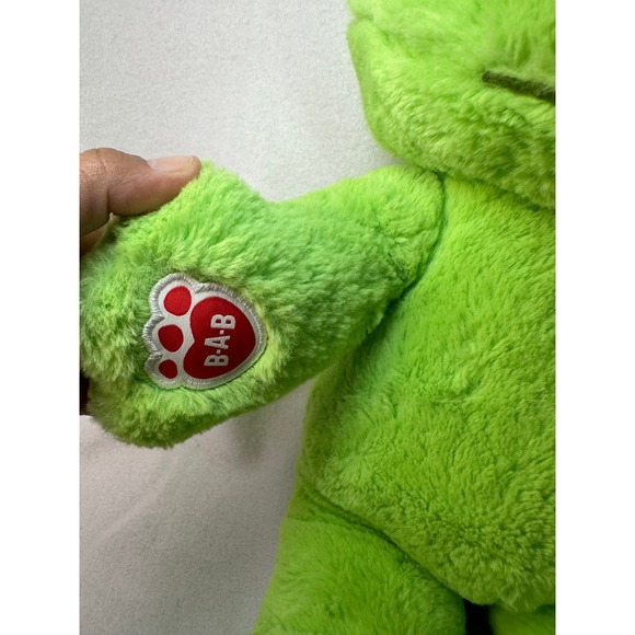 Build-A-Bear Workshop Spring Green Frog Plush Stuffed Animal 16 Inch Lime Green - Picture 4 of 8